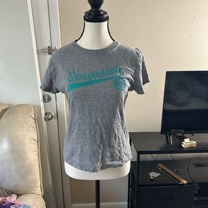 Aeropostale Gray Tee with Teal Logo